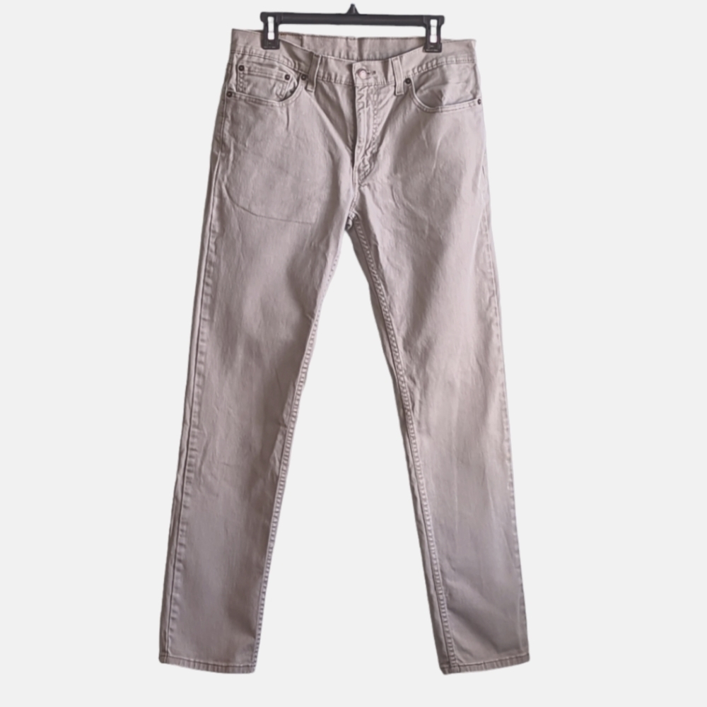 Men's Levi 511, 5 Pocket Jeans, size 32x34, Khaki Color, Slim fit